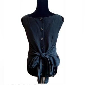 NWT Anthropologie Maeve Black Sleeveless Top